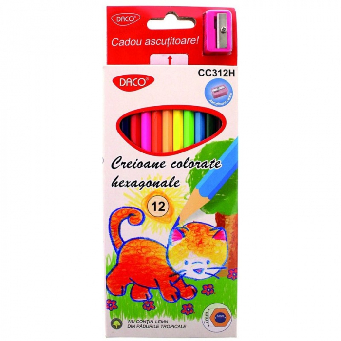 Creioane colorate 12 culori - DACO [1]