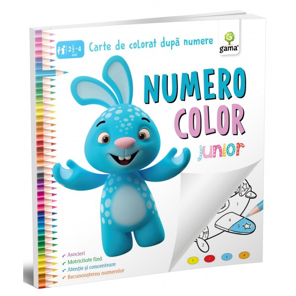 CARTE DE COLORAT DUPA NUMERE - NumeroColor. Junior