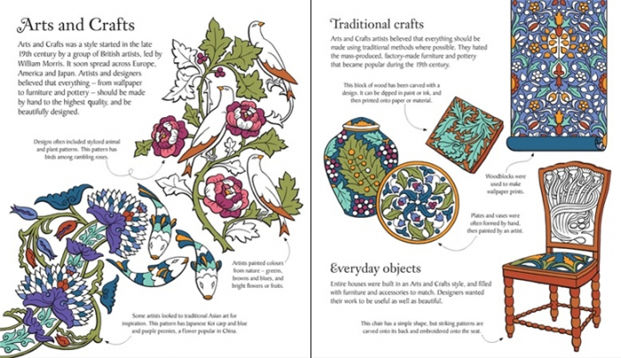 Arts and crafts patterns to colour [2]