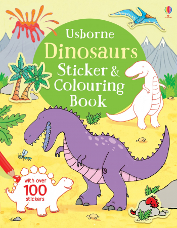 Dinosaurs sticker and colouring book [0]