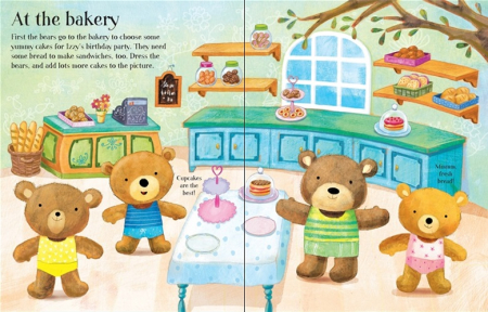 Dress the teddy bears going to the shops sticker book [2]