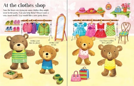 Dress the teddy bears going to the shops sticker book [3]