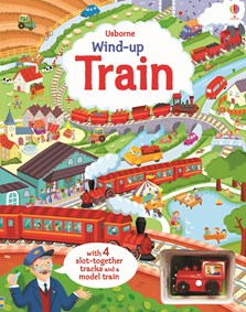 Wind-up train book with slot-together tracks [0]