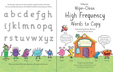 Wipe-clean high-frequency words to copy [3]
