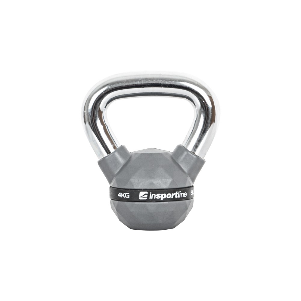 Set Gantere Kettlebell acoperit cauciuc inSPORTline PU 4 – 20 kg [8]