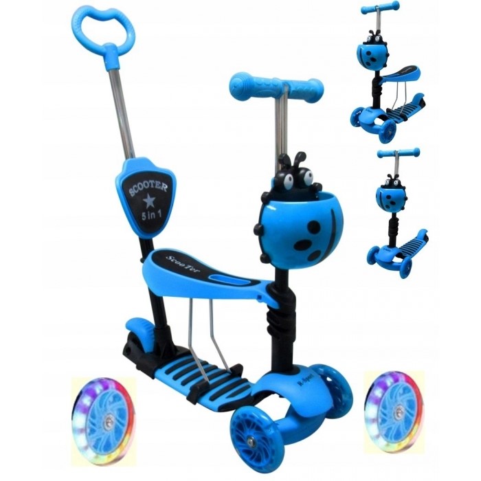 Trotineta 5 in 1, roti cu LED, platforma antiderapanta, JR R-Sport [4]