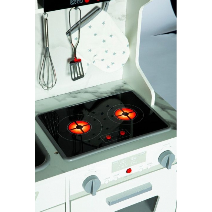 Bucatarie din lemn cu sunete, lumini si accesorii, Ecotoys TL10181 [4]