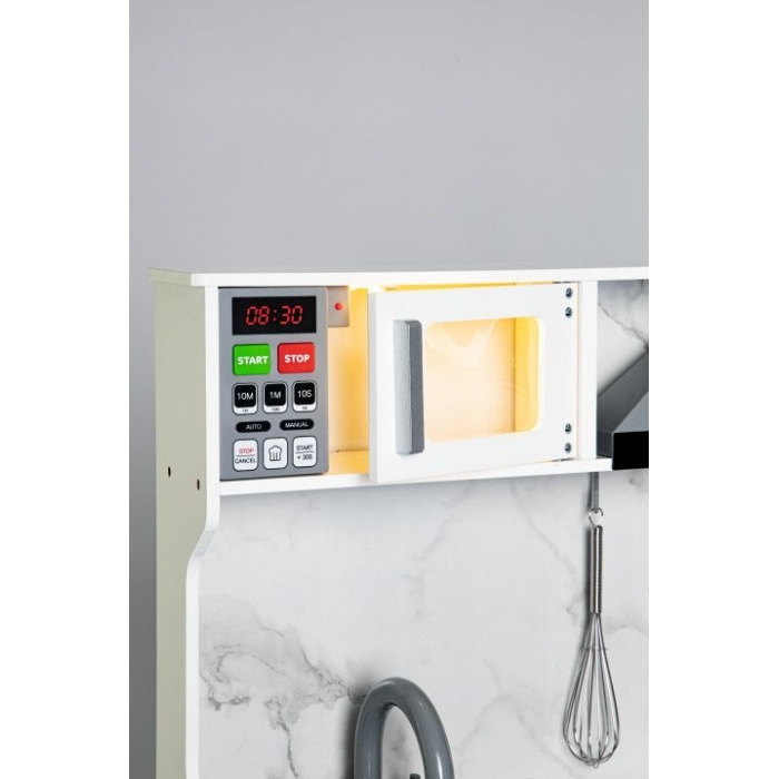 Bucatarie din lemn cu sunete, lumini si accesorii, Ecotoys TL10181 [6]