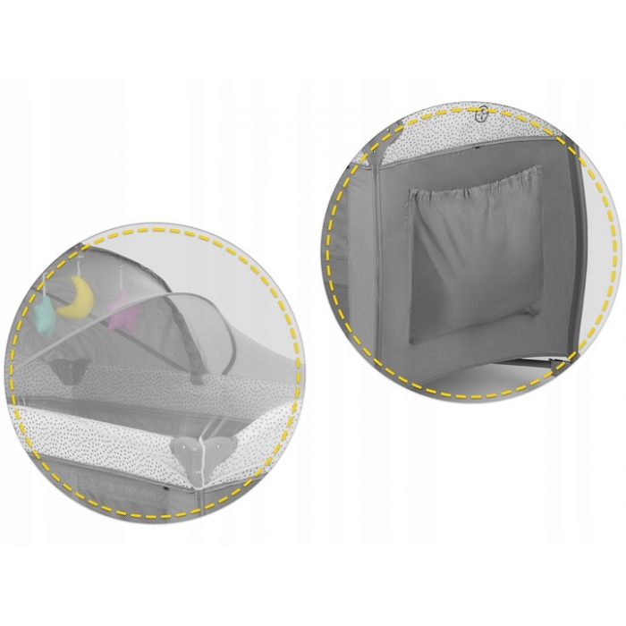 Patut pliabil Ricokids RK-242 Gri [5]
