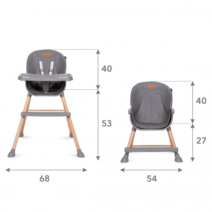 Scaun de masa 4 in 1 Kidwell EATAN Wood [9]