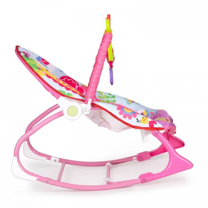 Balansoar cu vibratii 2 in 1 Ecotoys 8617 - Roz [4]