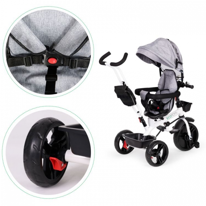Tricicleta cu sezut reversibil Ecotoys JM-322 [7]