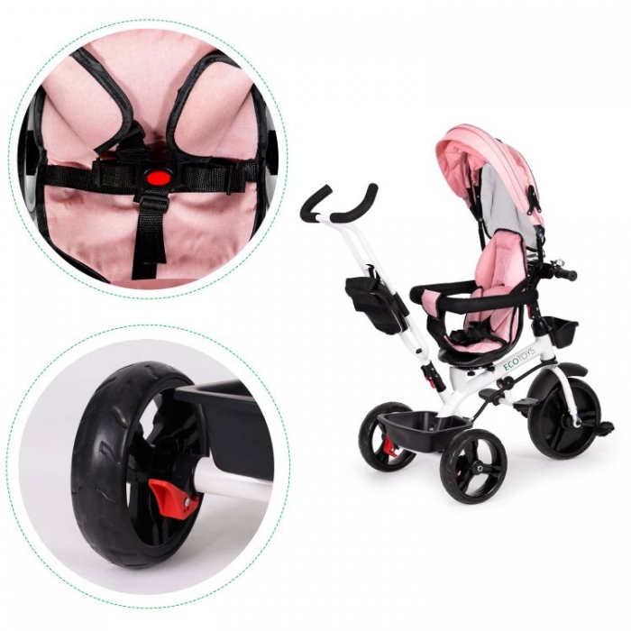 Tricicleta cu sezut reversibil Ecotoys JM-322 [3]