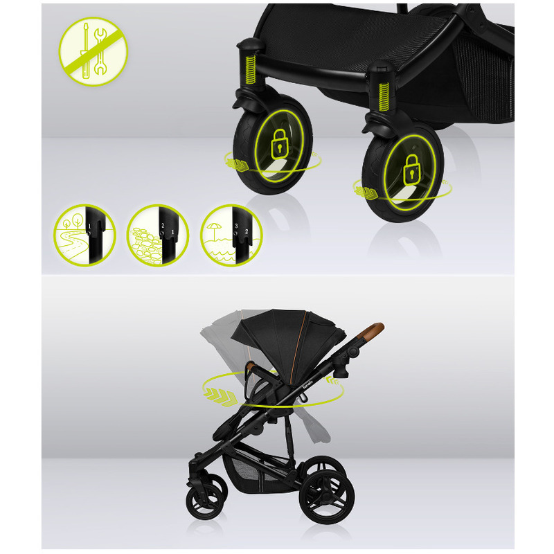 Carucior 2 in 1 Mari Tour Transformabil cu landou cu salteluta moale - Lionelo [17]