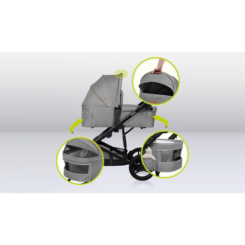 Carucior 2 in 1 Mari Tour Transformabil cu landou cu salteluta moale - Lionelo [15]