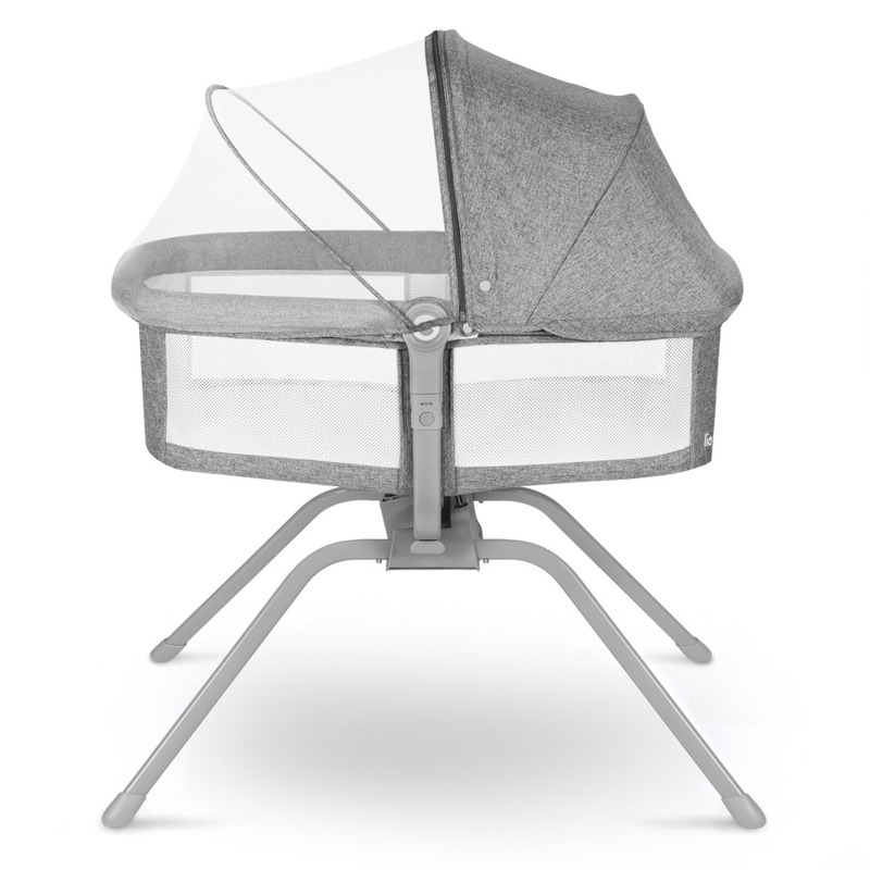 Lionelo - Patut balansoar Malin 3 in 1 Pliabil 0-9 kg cu Geanta Transport Gri [1]