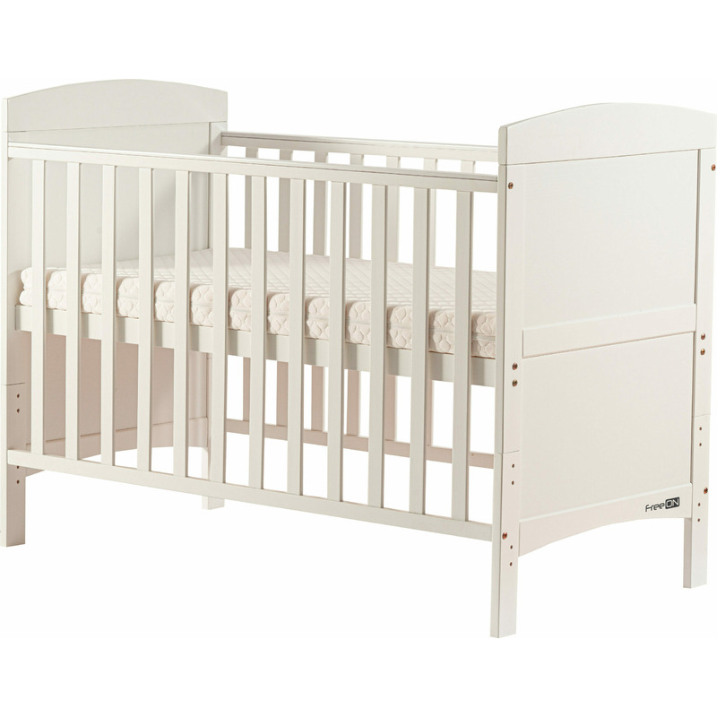 Patut din lemn Lory transformabil pentru bebe si junior 120x60 cm FreeON White [2]
