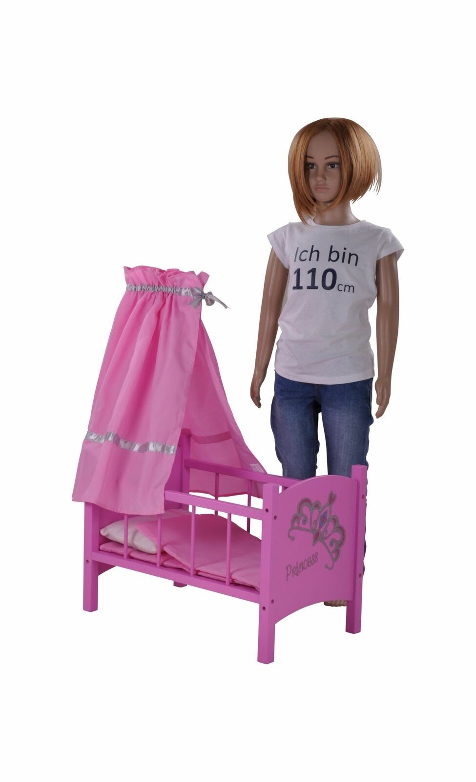 Patut din lemn pentru papusi Diadem Pink - Arditex [2]