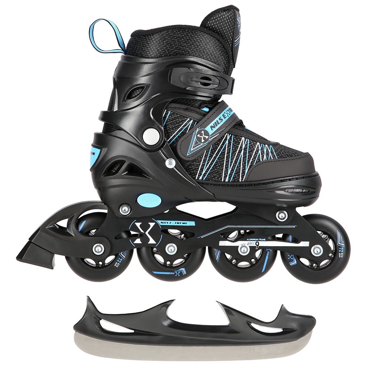 Role Reglabile 2in1 Nils Extreme NH11912A Negru/Albastru [8]