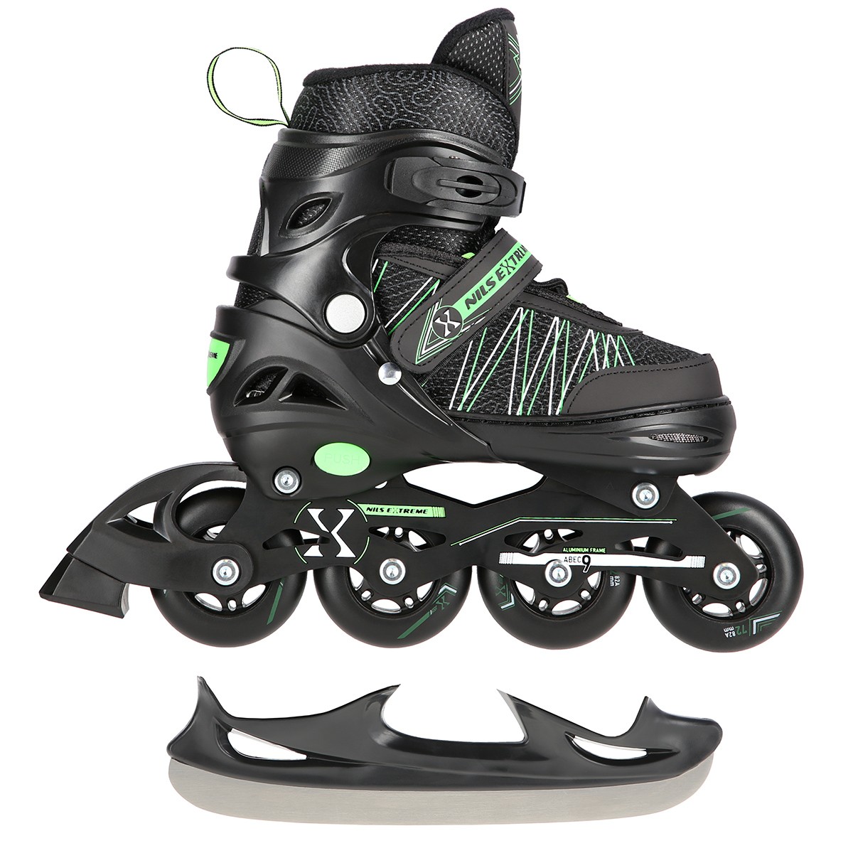 Role Reglabile 2in1 Nils Extreme NH11912A Negru/Verde [8]
