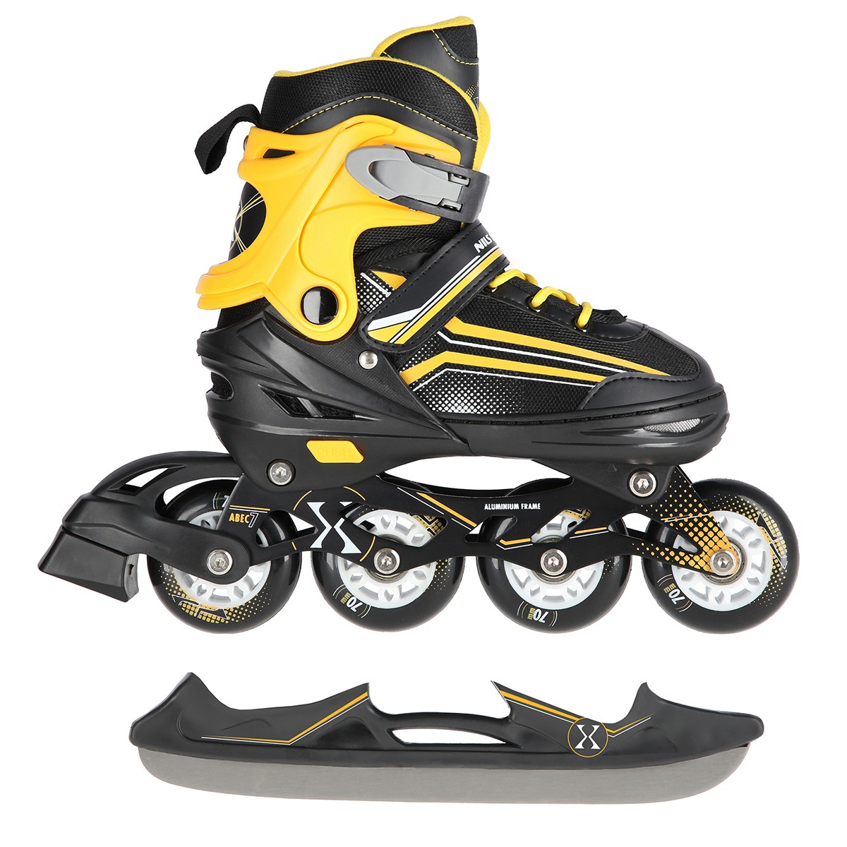 Role Reglabile 2in1 Nils Extreme NH18190 Negru/Galben [7]