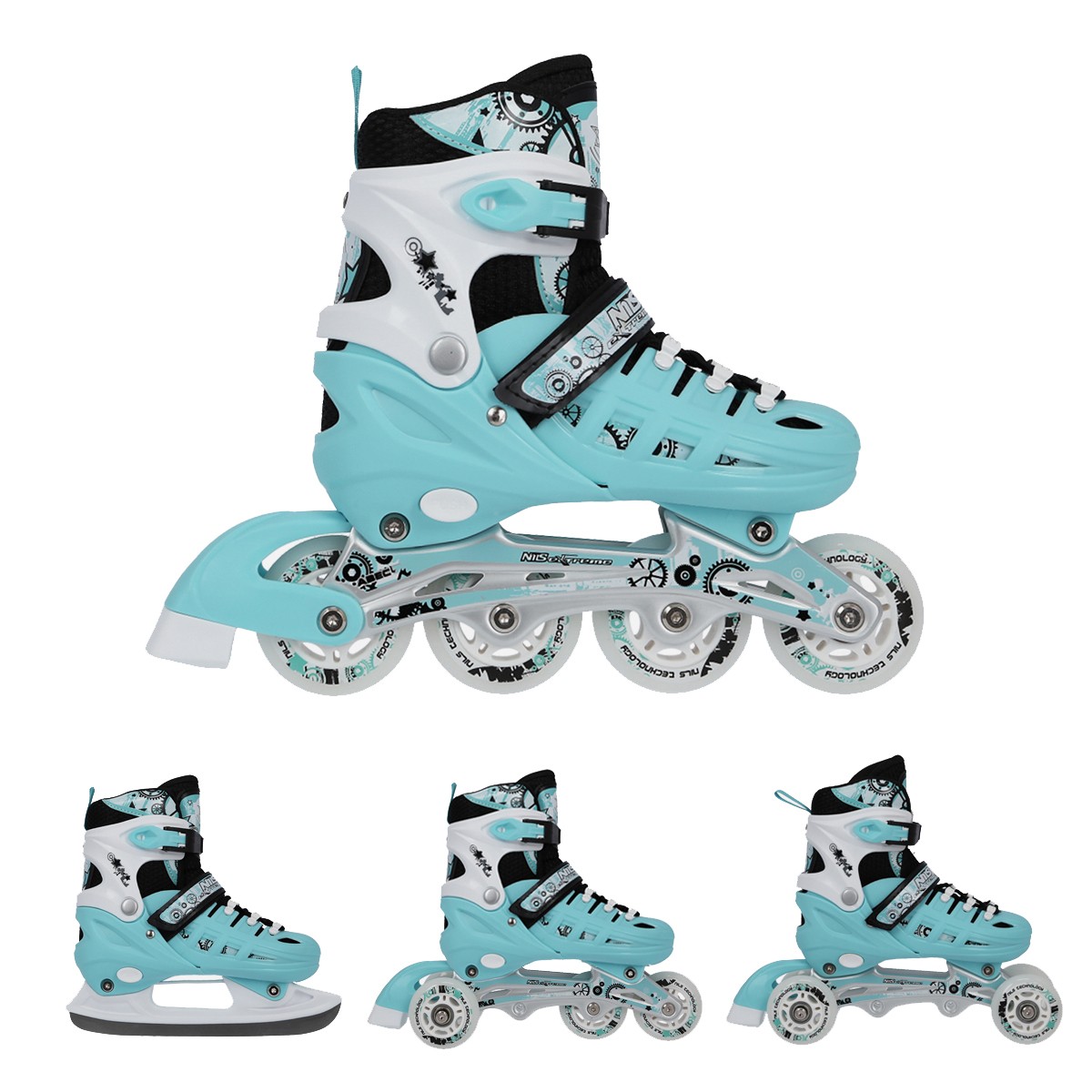 Role Reglabile 4in1 Nils Extreme NH10905-Albastru [1]