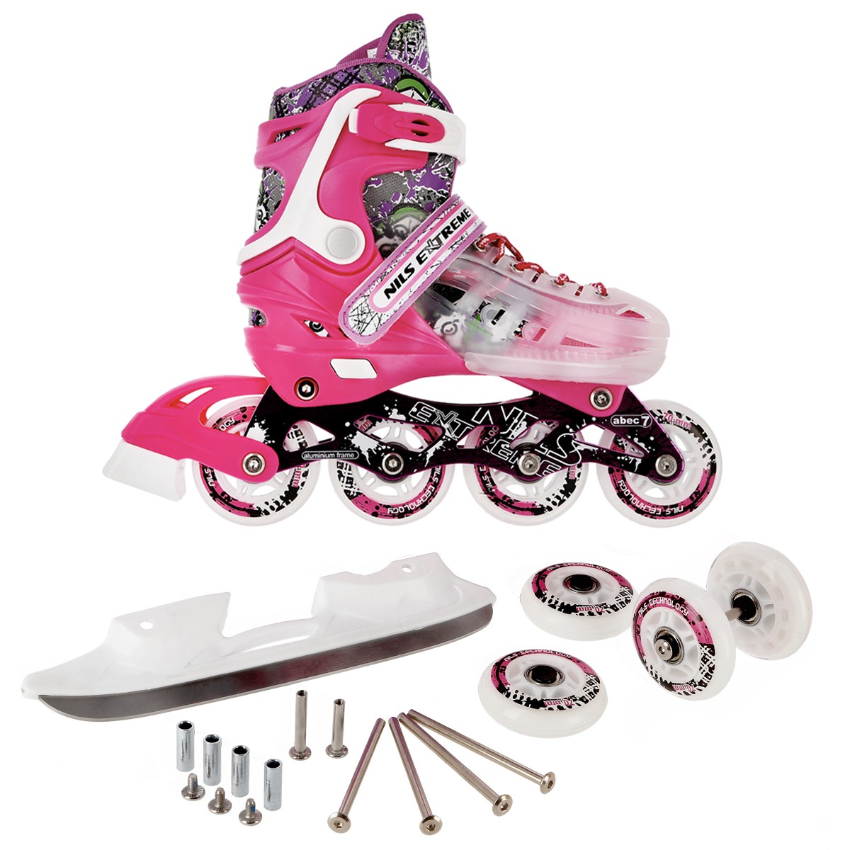 Role reglabile 4in1 NILS EXTREME NH18122-Roz [10]