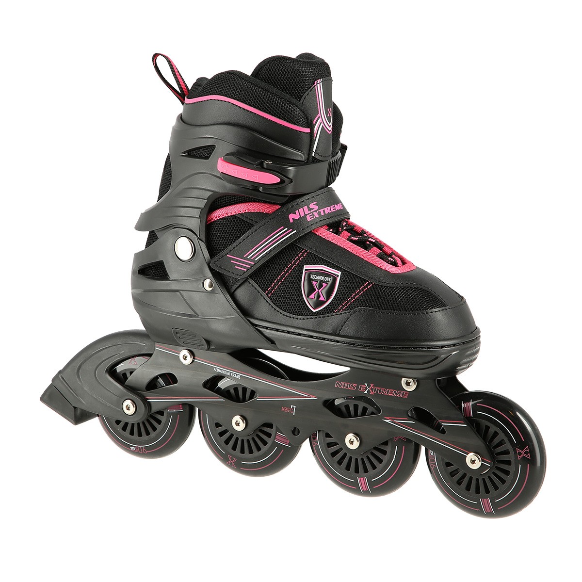 Role Reglabile Nils Extreme NA19088 Negru/Roz [3]