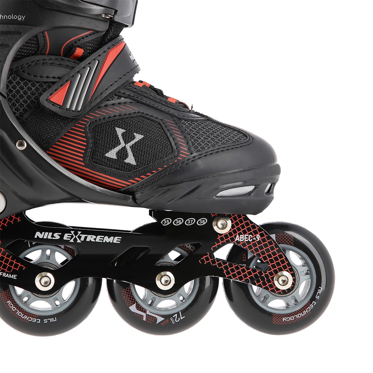 Role Reglabile Nils Extreme NA9080 Negru/Rosu [5]