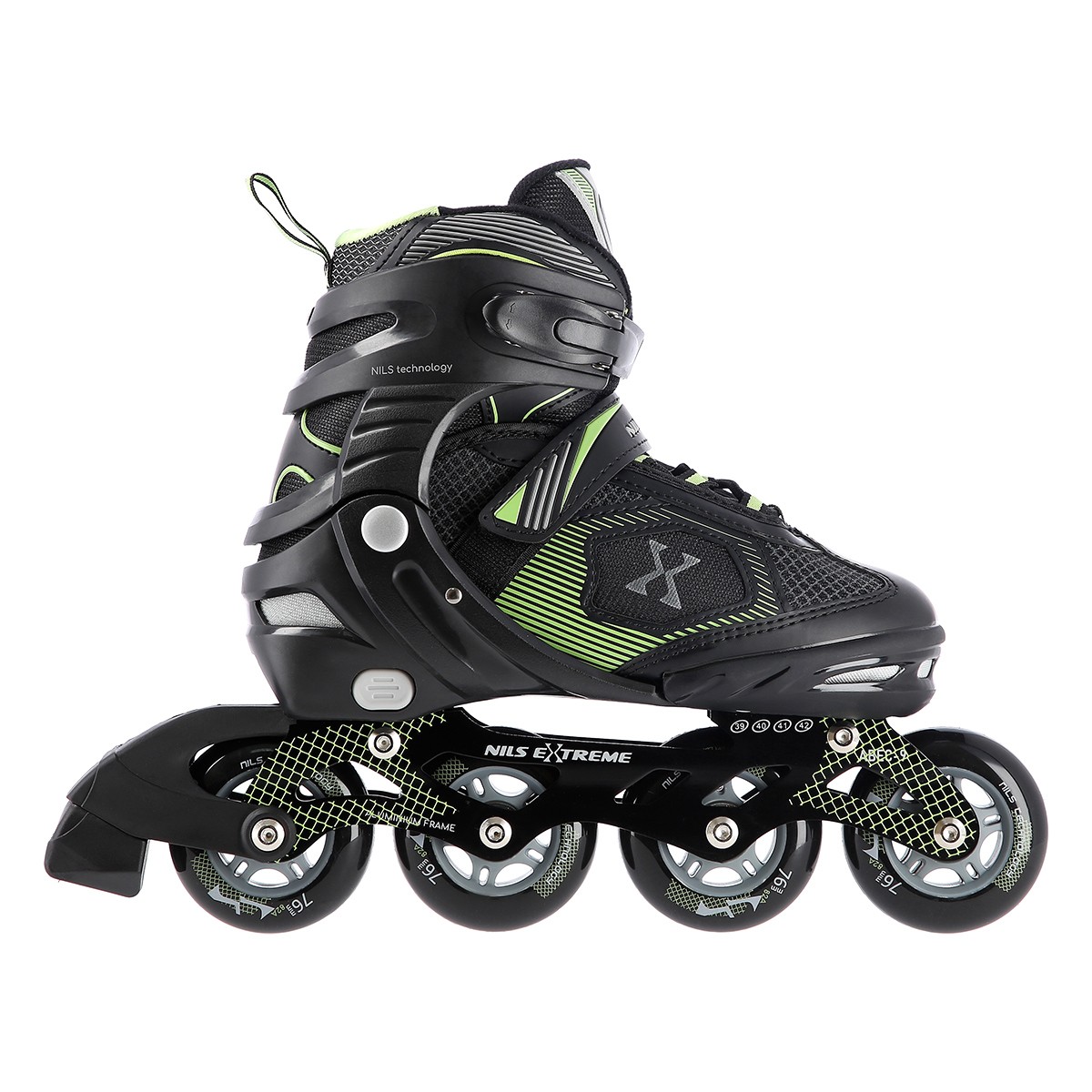 Role Reglabile Nils Extreme NA9080 Negru/Verde [2]