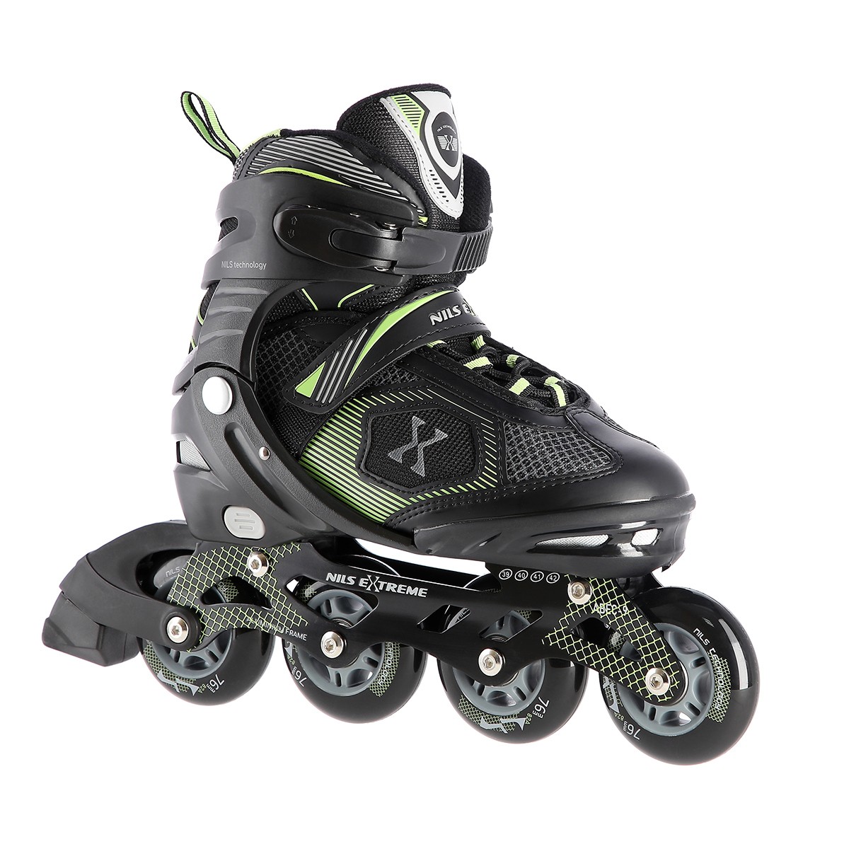Role Reglabile Nils Extreme NA9080 Negru/Verde [1]