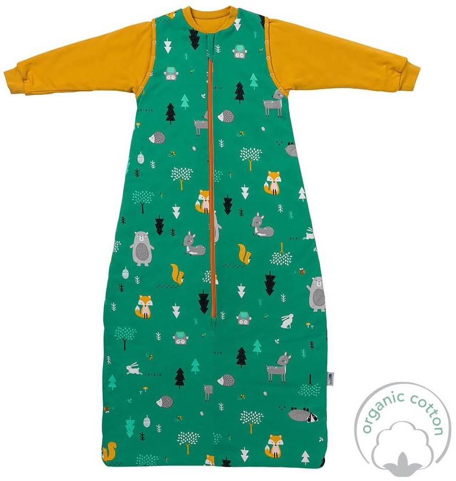 Sac de dormit cu maneca lunga detasabila Woodland Animals 110 cm 2.5 Tog - Slumbersac [1]