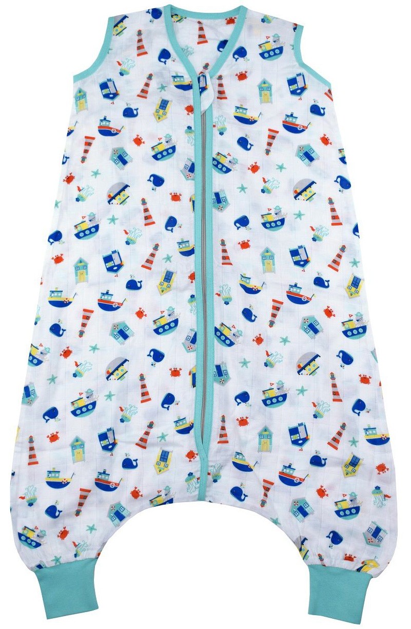 Sac de dormit cu picioruse Bamboo Nautical 5-6 ani 0.2 Tog - Slumbersac [1]