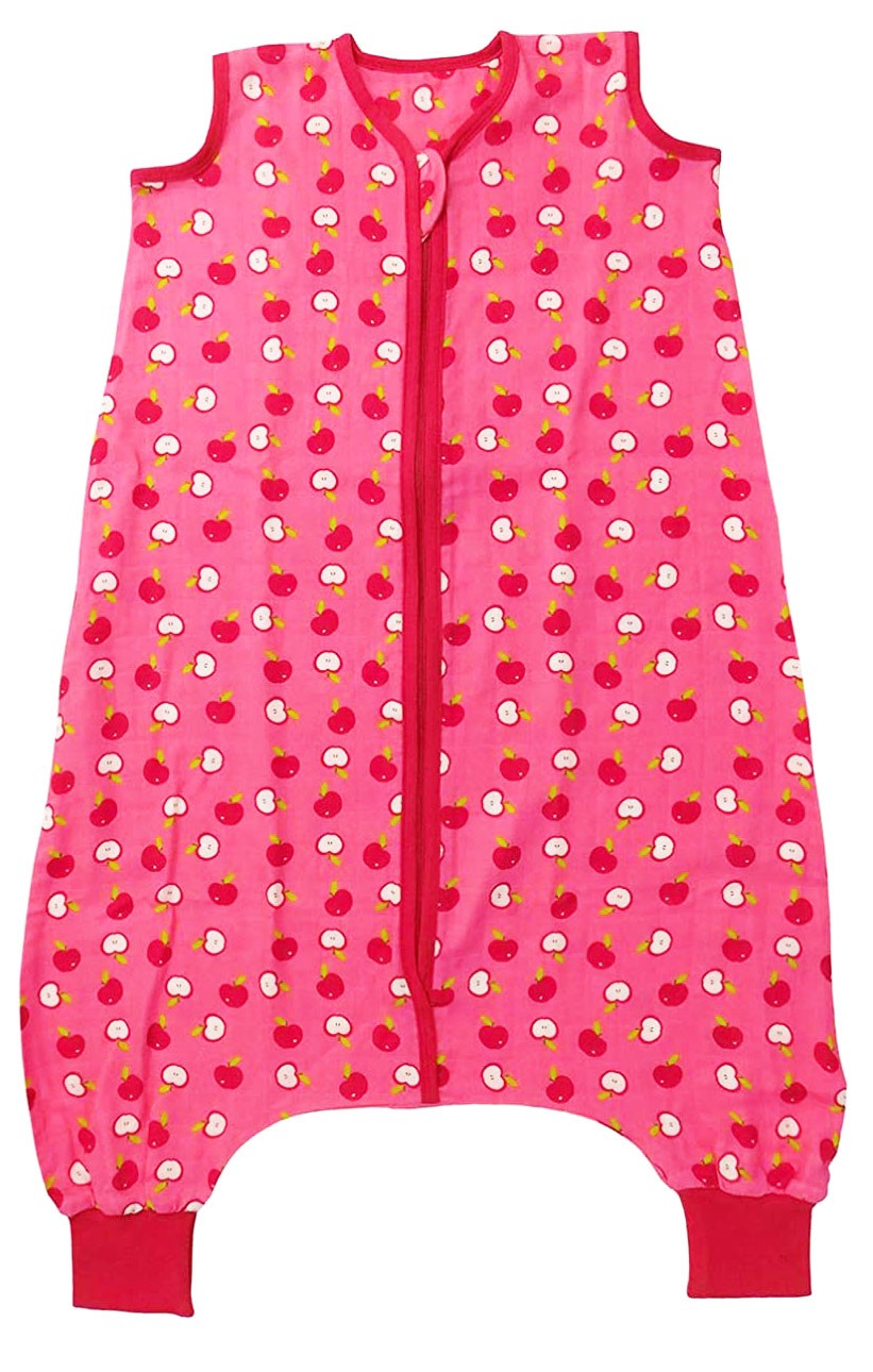 Sac de dormit 120 cm - Sac de dormit cu picioruse Bamboo Red Apple 5-6 ani 0.2 Tog - Slumbersac