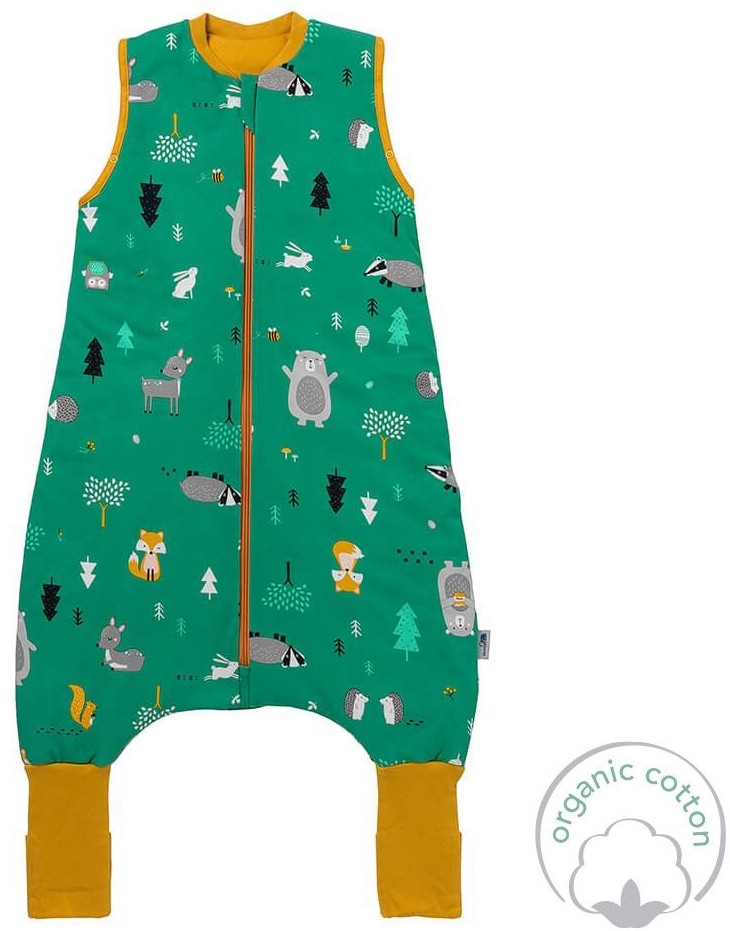 Sac de dormit cu picioruse si talpa antiderapanta Woodland Animals 90 cm + manseta 1.0 Tog - Slumbersac [1]
