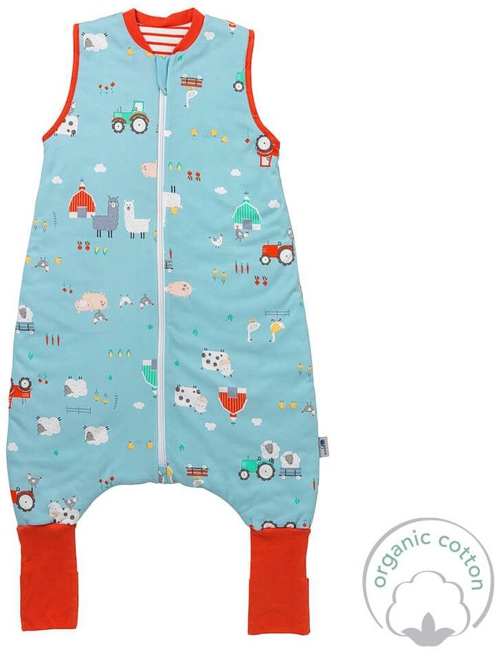 Sac de dormit cu picioruse si talpa antiderapanta Farmyard 90 cm + manseta 1.0 Tog - Slumbersac [1]