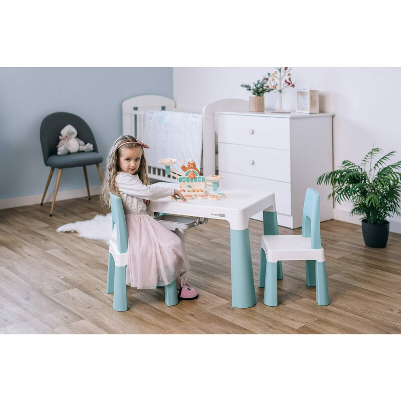 Set masuta si doua scaune pentru copii Neo cu doua sertare FreeON [2]