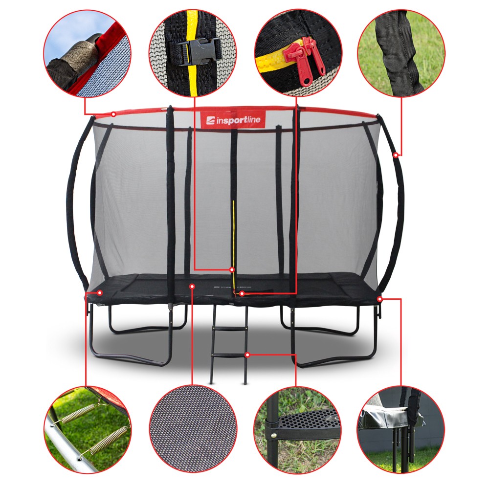 Trambulina Set Dreptughiulara inSPORTline QuadJump Pro 183 x 274 cm [3]