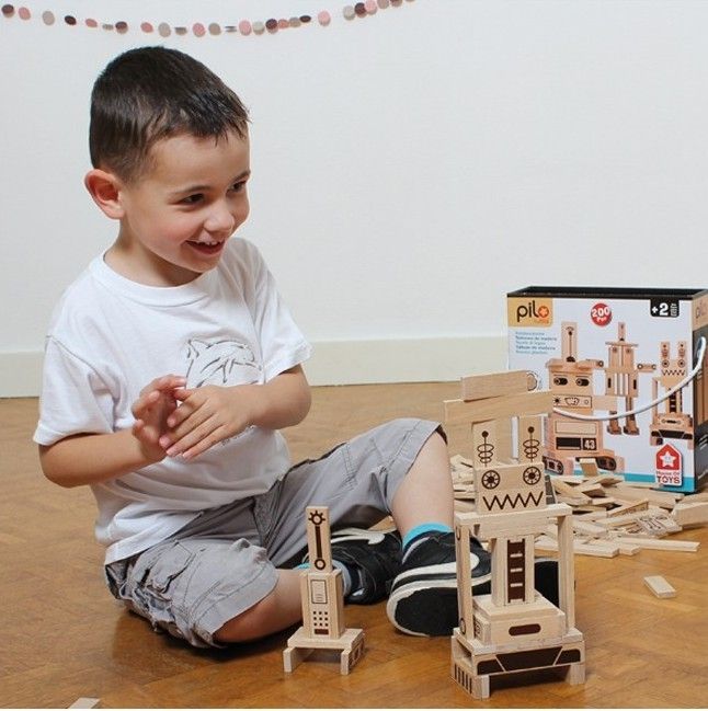 200 de cuburi din lemn Robots - House of Toys [3]