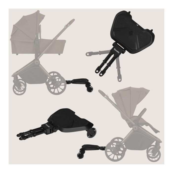 Adaptor universal carucior pentru al doilea copil, Lionelo, Buggy Board, 2 in 1, Sustine 25 kg, Negru [21]