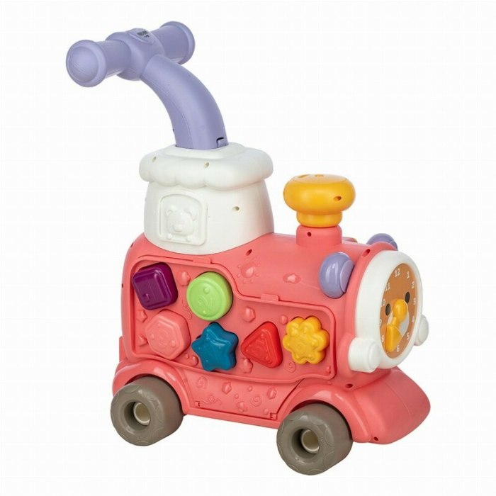 Antemergator 5 in 1 Magic Train, Free2Move, cu diverse activitati de joaca, Panou Educational, Efecte sonore si luminoase, Pink [25]