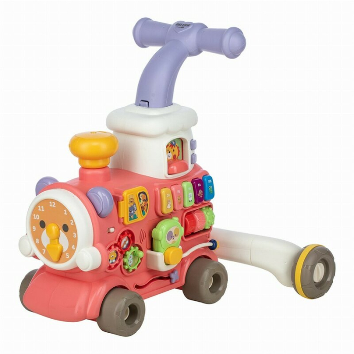 Antemergator 5 in 1 Magic Train, Free2Move, cu diverse activitati de joaca, Panou Educational, Efecte sonore si luminoase, Pink [31]