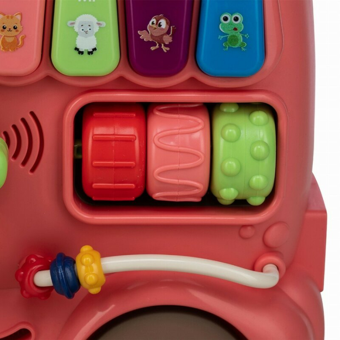 Antemergator 5 in 1 Magic Train, Free2Move, cu diverse activitati de joaca, Panou Educational, Efecte sonore si luminoase, Pink [15]