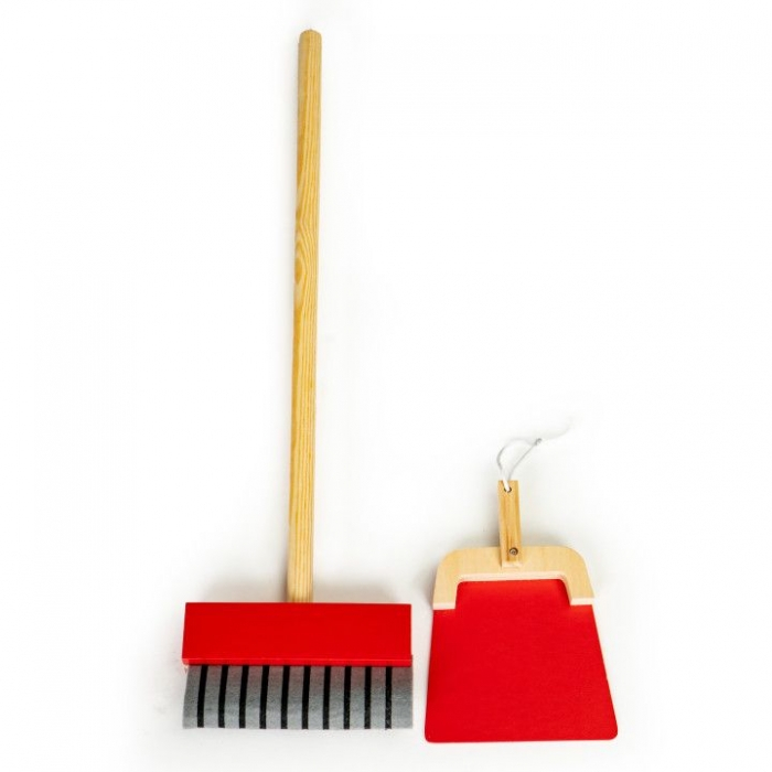 Antemergator din lemn XXL cu aspirator si elemente pentru curatenie Ecotoys 4404 [9]