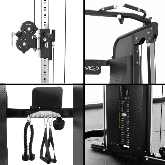 Aparat multifunctional HMS ARES PRO cu bara tractiuni si stiva greutati [15]