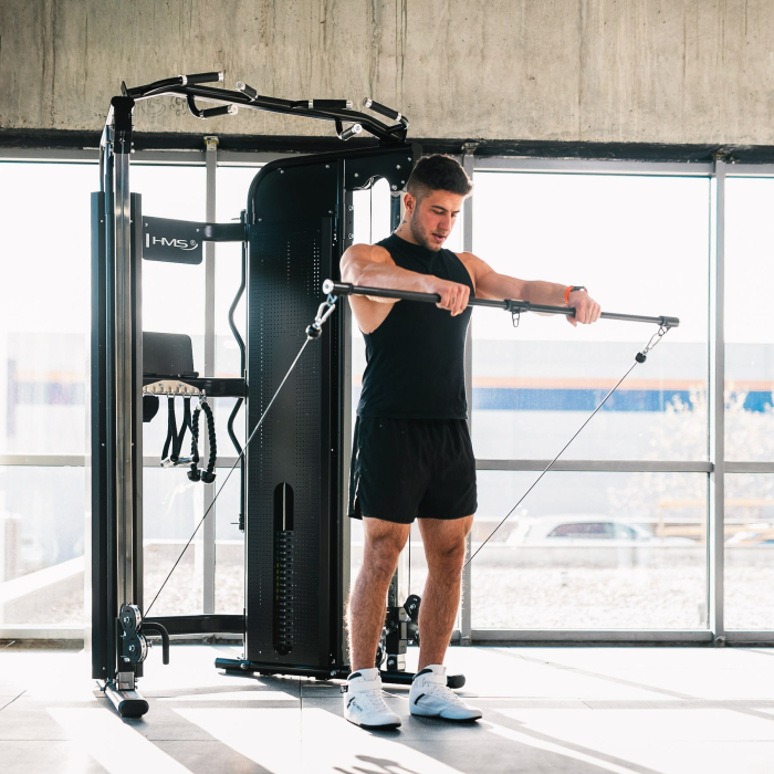 Aparat multifunctional HMS ARES PRO cu bara tractiuni si stiva greutati [9]