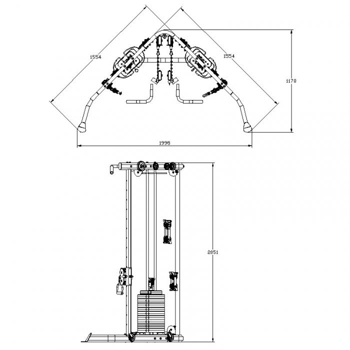 Aparat Multifunctional inSPORTline Cable Column CC200 [4]