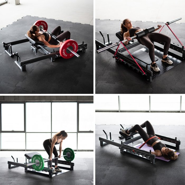 Aparat pentru fesieri HMS PHT25 HIP THRUST / DEADLIFT [12]