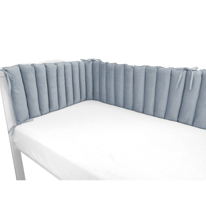 Aparatoare pentru patut, MimiNu, Tip panou, pentru patut, Lungime 180 cm, din catifea, Jeans [4]