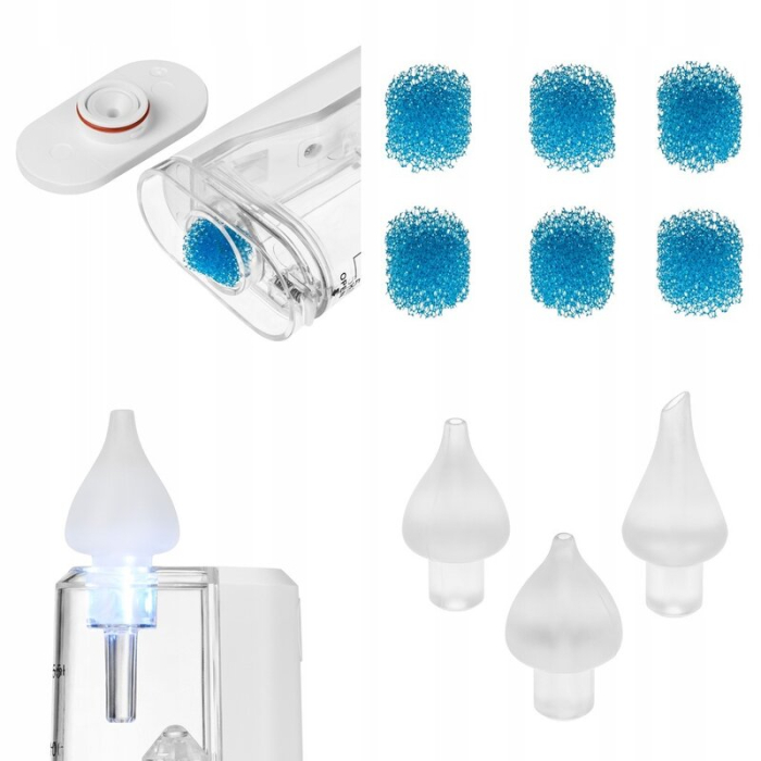 Aspirator nazal electric, Lionelo, Babyair Flow, Multifunctional, 9 trepte de aspirare, Functionare wireless pana la 2.5 h, Silentios, Functie de lampa, 3 varfuri din silicon, Perie de curatare inclus [19]